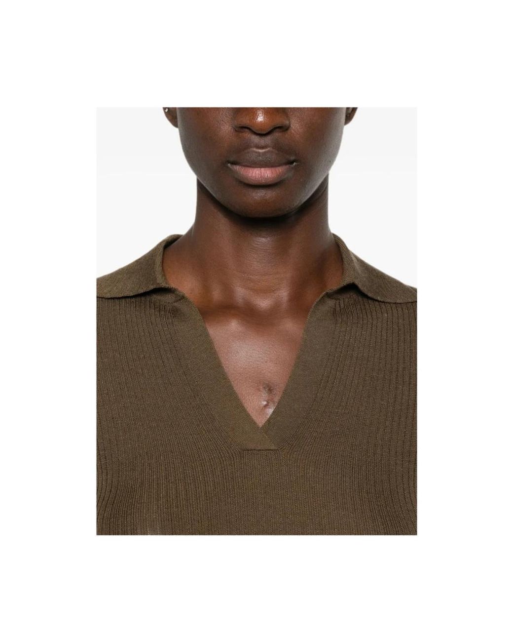 Max Mara Brown V-Neck Knitwear