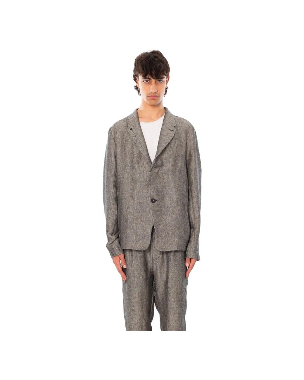 Transit Jassen ,Grijs ,Linnen Tweekleurige Fil-À-Fil Linnen Blazer in het Gray voor heren