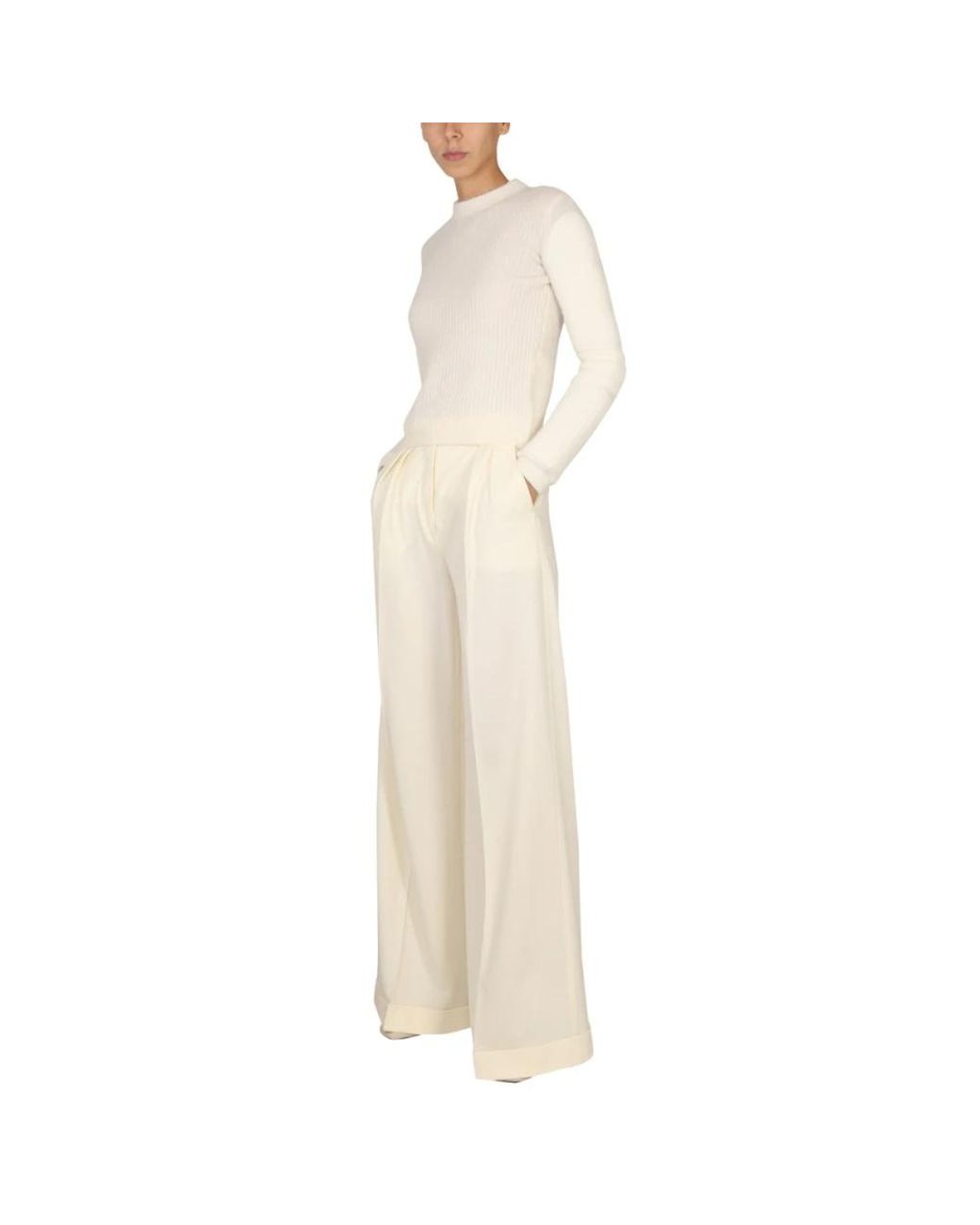Max Mara Natural Round-Neck Knitwear
