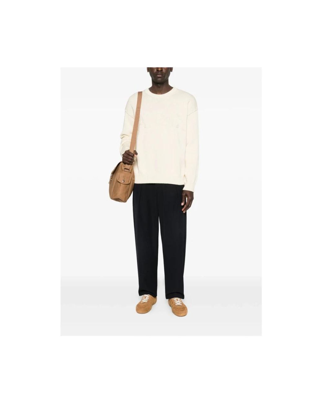 A.P.C. White Round-Neck Knitwear for men