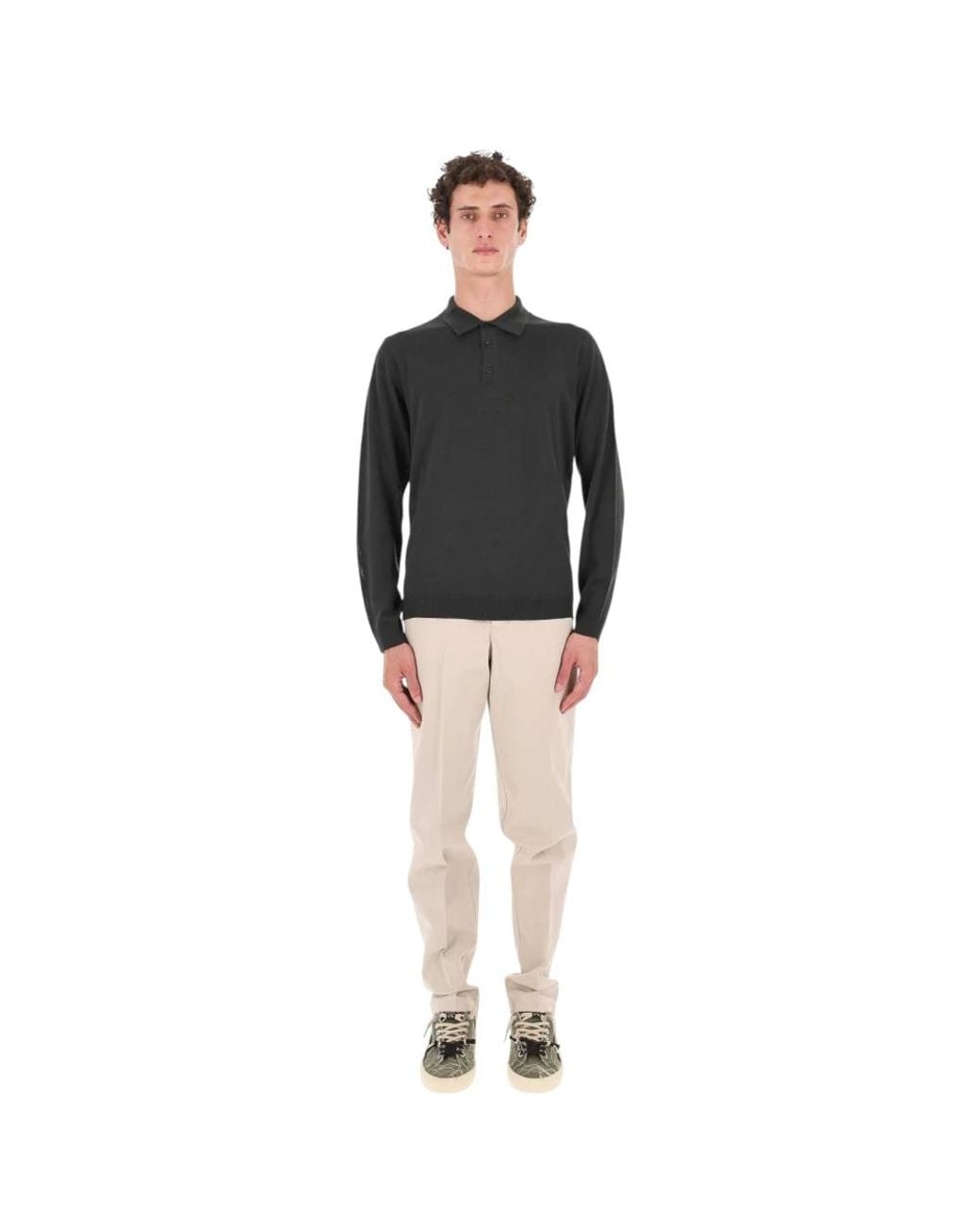 Roberto Collina Black Polo Shirts for men