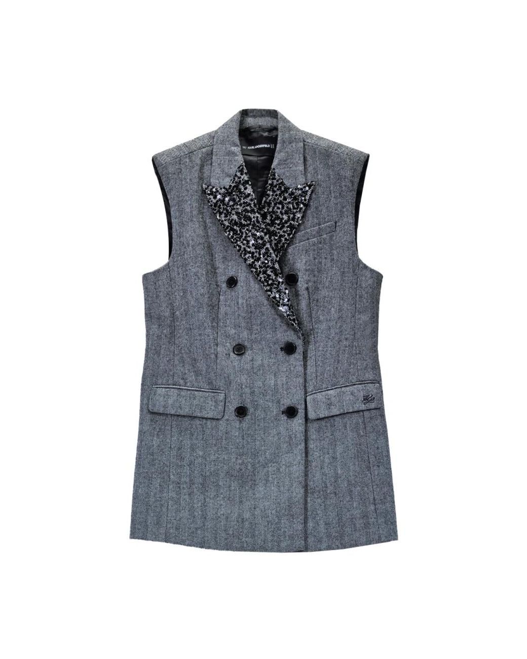 Karl Lagerfeld Blue Vests