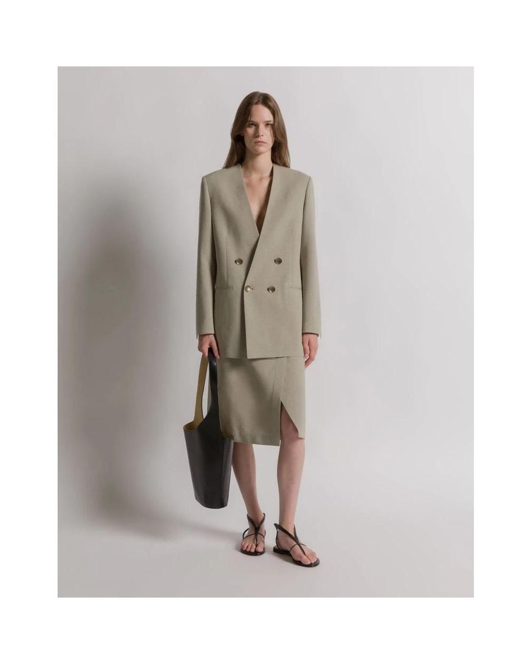 Alberta Ferretti Gray Midi Skirts