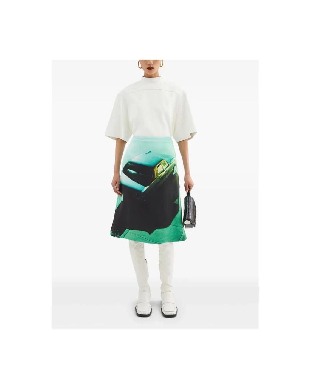 Jil Sander Green Midi Skirts