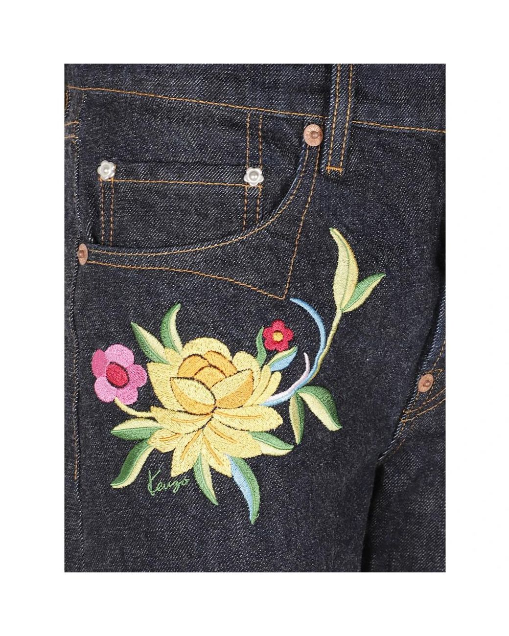 Straight Jeans KENZO de color Blue