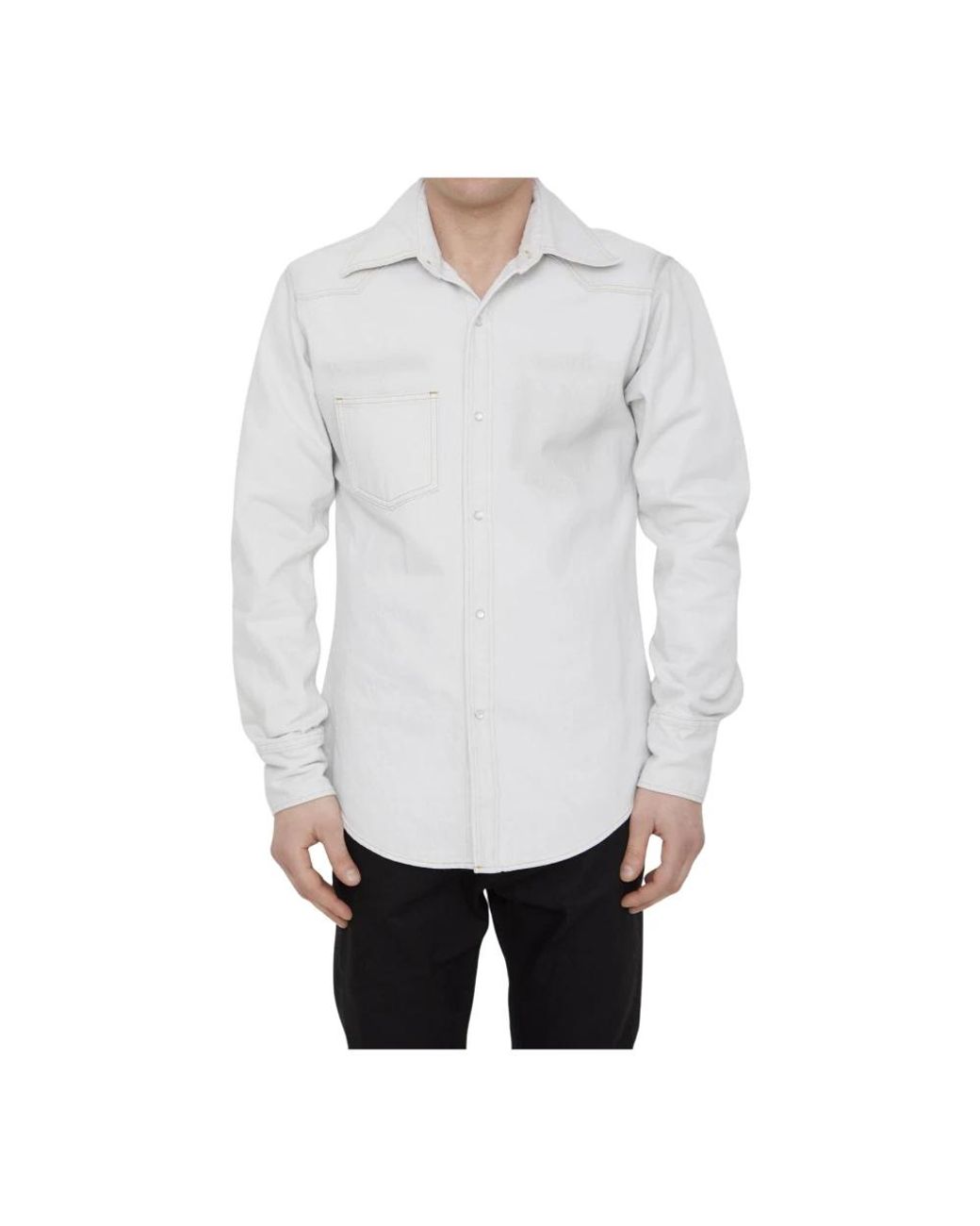 Maison Margiela White Denim Shirts for men