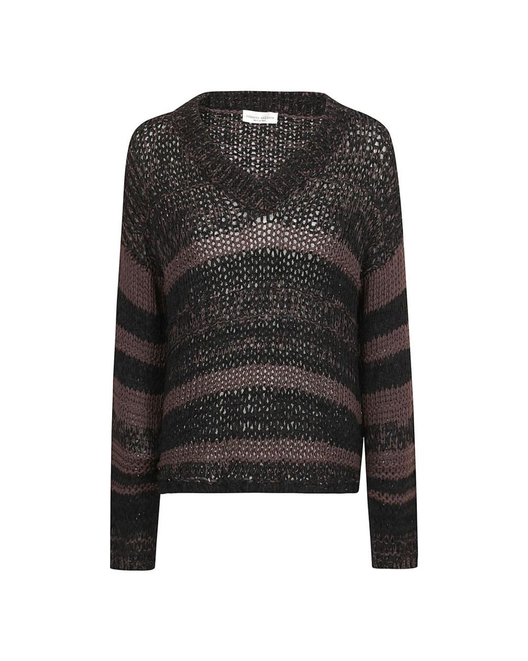 Roberto Collina Black V-Neck Knitwear