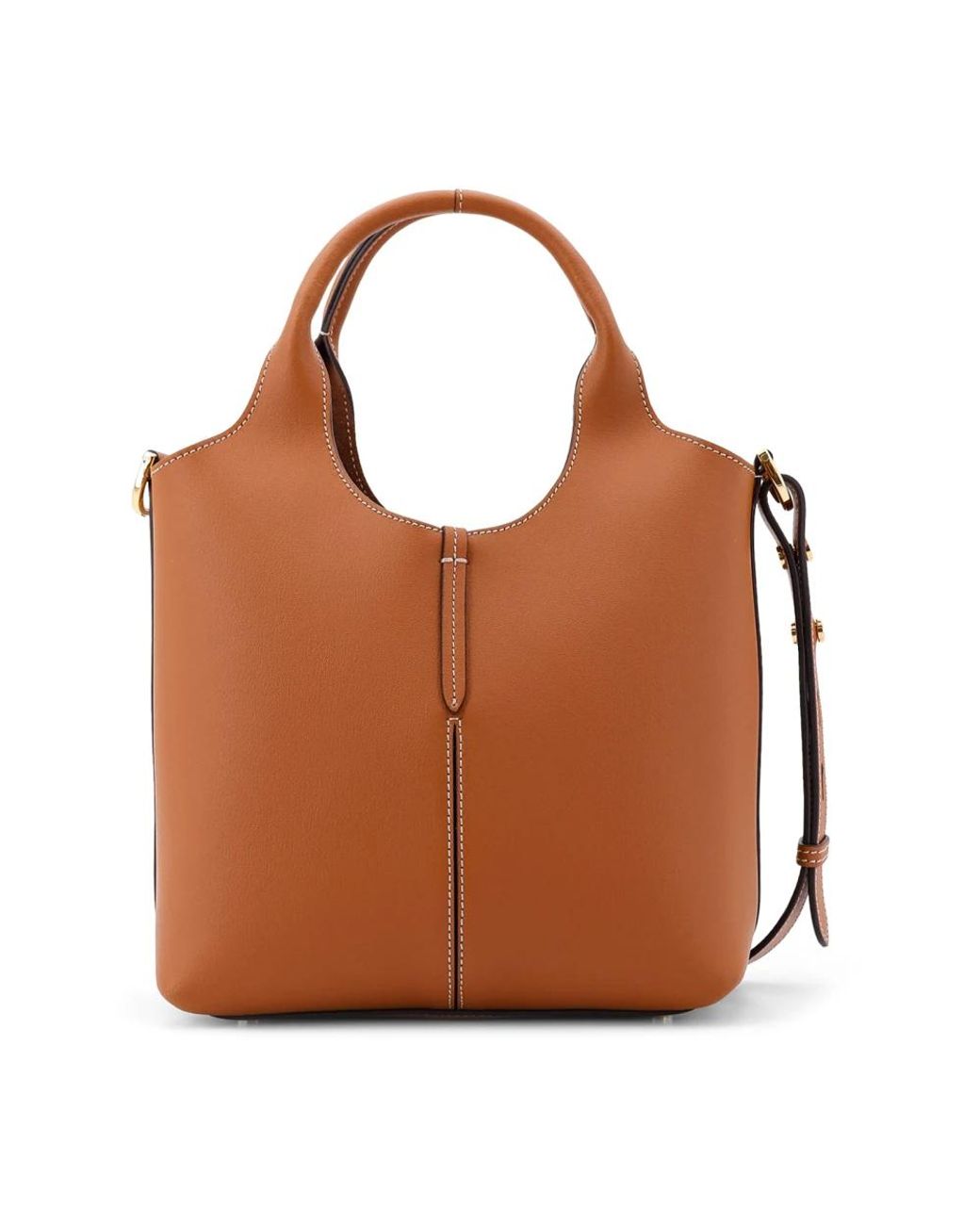 Borsa in pelle con dettaglio in metallo di Tod's in Brown