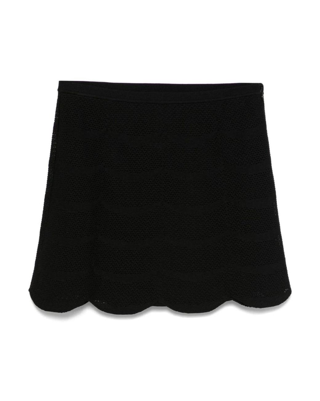 Tom Ford Black Silk And Cotton Mini Skirt