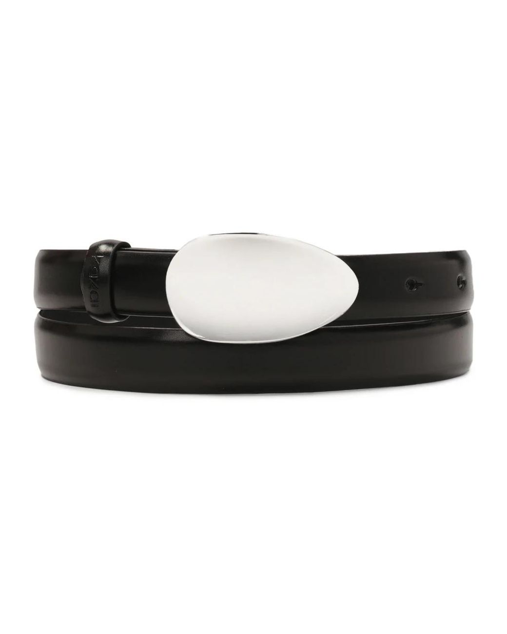 Kazar Accessoires ,Zwart ,Leer Zwarte Riem Met Grote Metalen Gesp in het Black