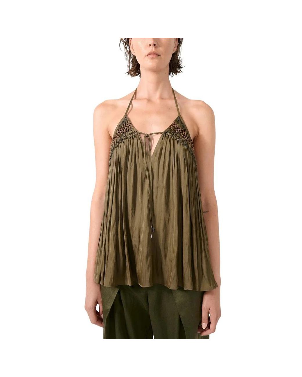 Barbara Bui Green Sleeveless Tops
