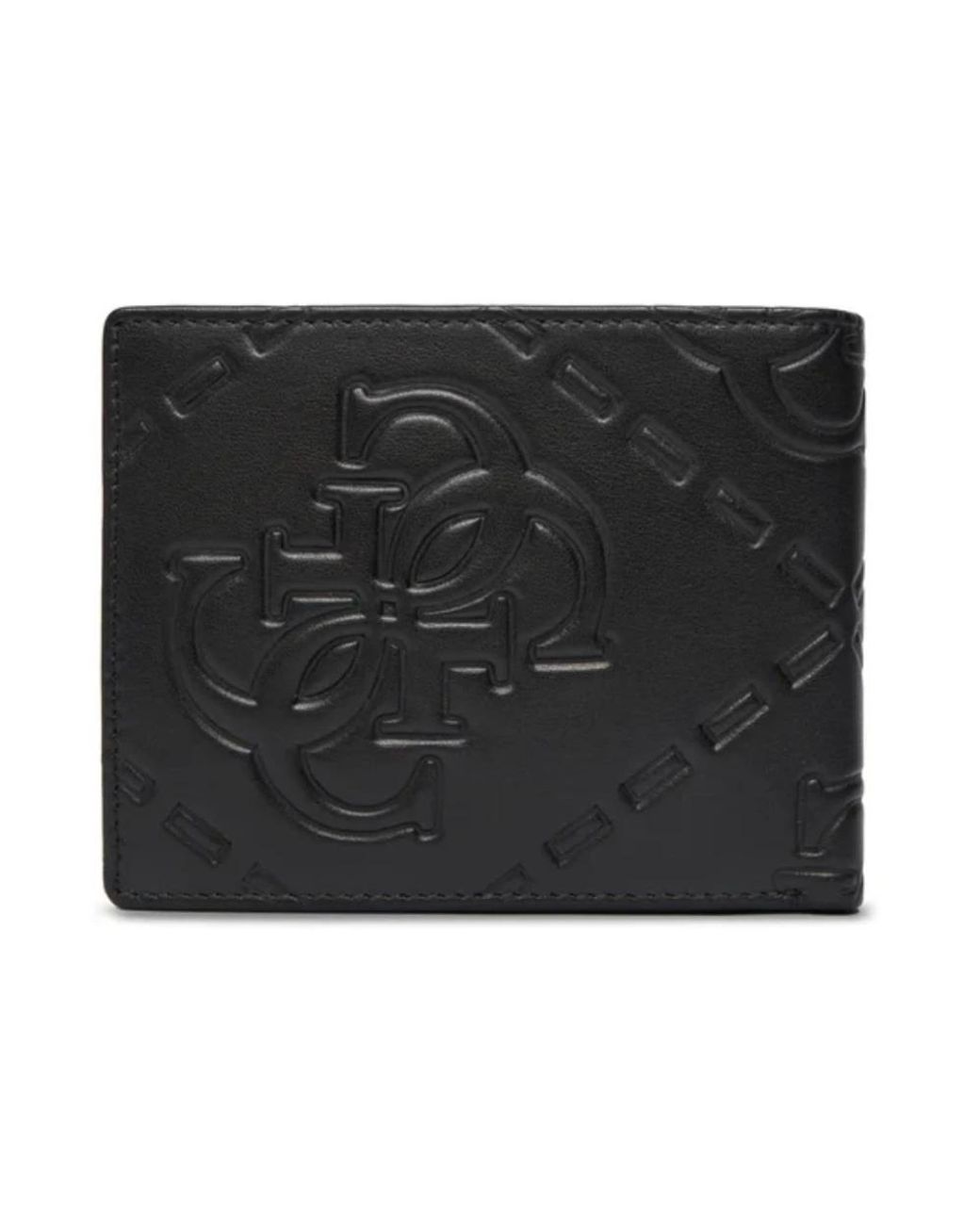 Guess Accessoires ,Zwart ,Leer Medium Portemonnee in het Black voor heren