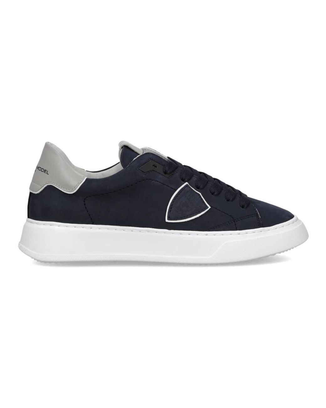 Philippe Model Schoenen ,Blauw ,Katoen Sneakers Temple Tennis in het Blue voor heren