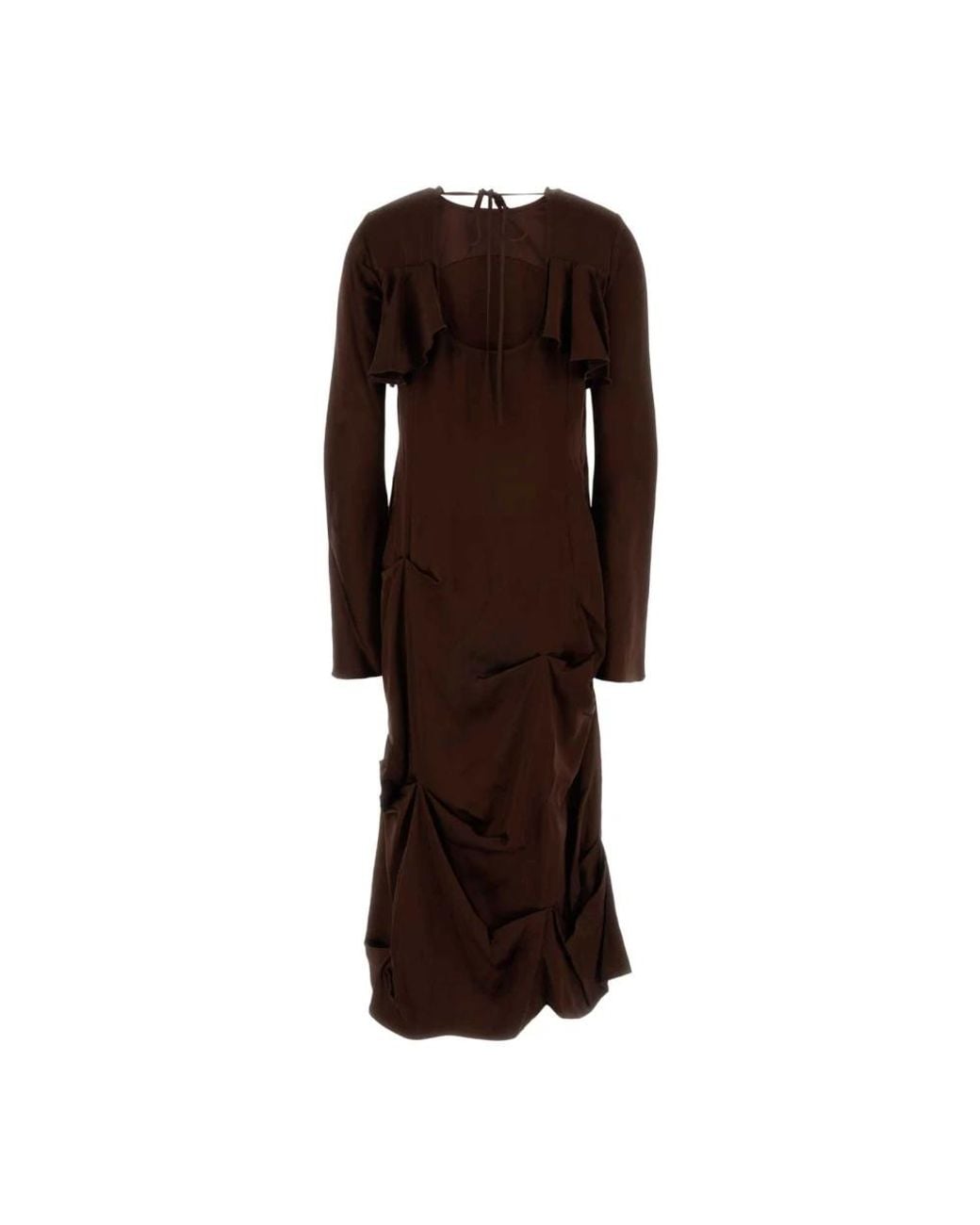 Ganni Brown Midi Dresses