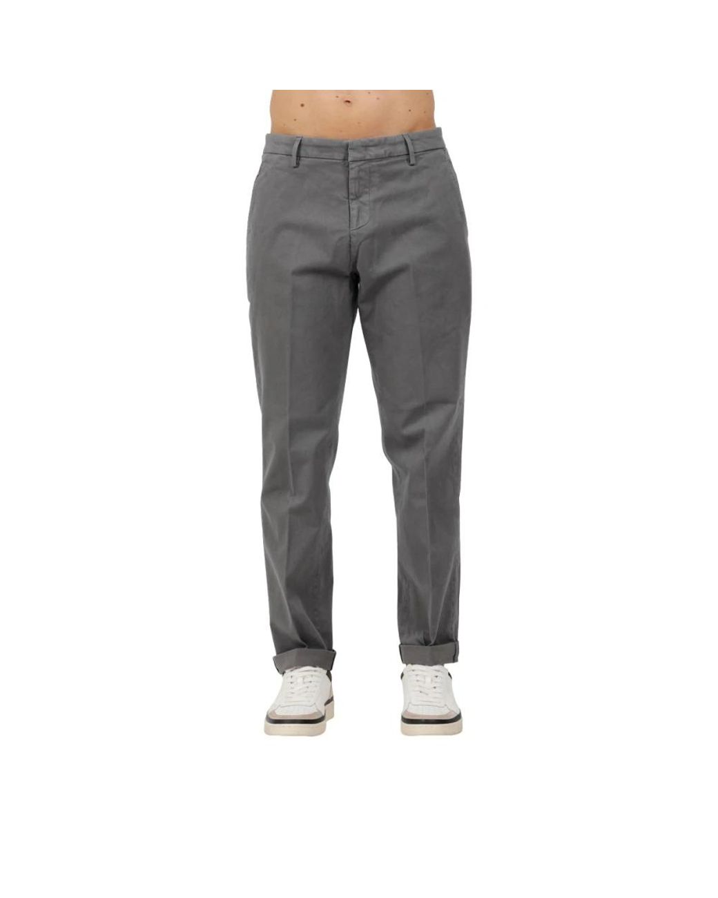 Dondup Broeken ,Grijs ,Katoen Gaubert Relax Broek in het Gray voor heren