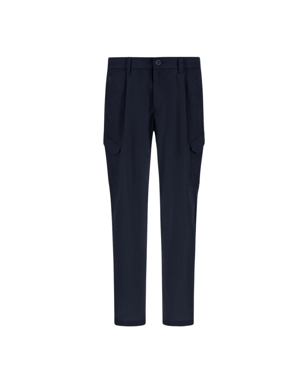 Herno Blue Straight Trousers for men