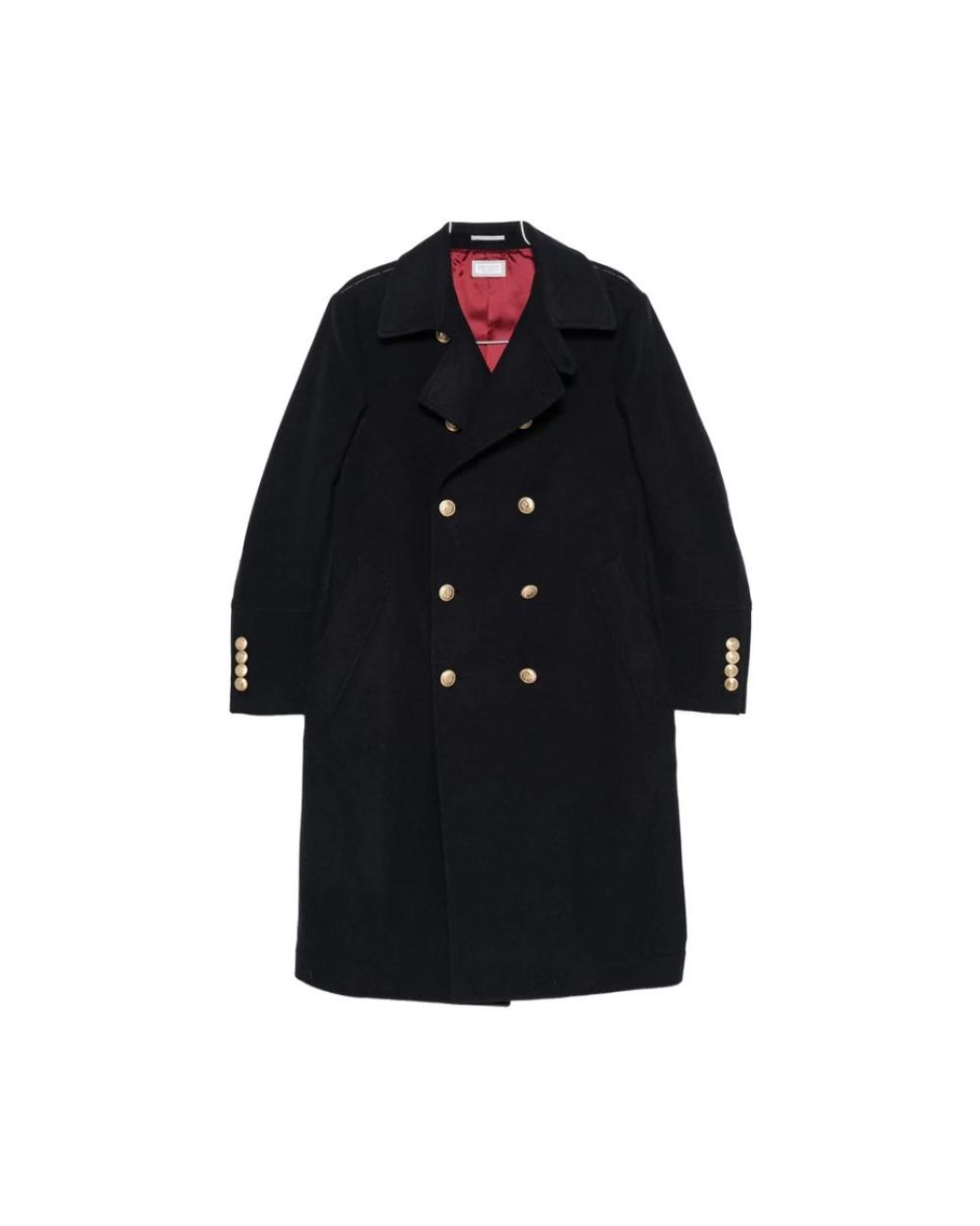 Brunello Cucinelli Black Double-Breasted Coats for men