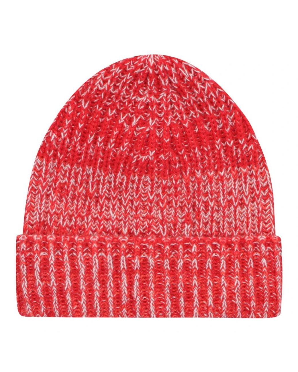 Malo Accessoires ,Rood ,Kasjmier Kasjmier Geribbelde Gebreide Beanie Muts in het Red voor heren