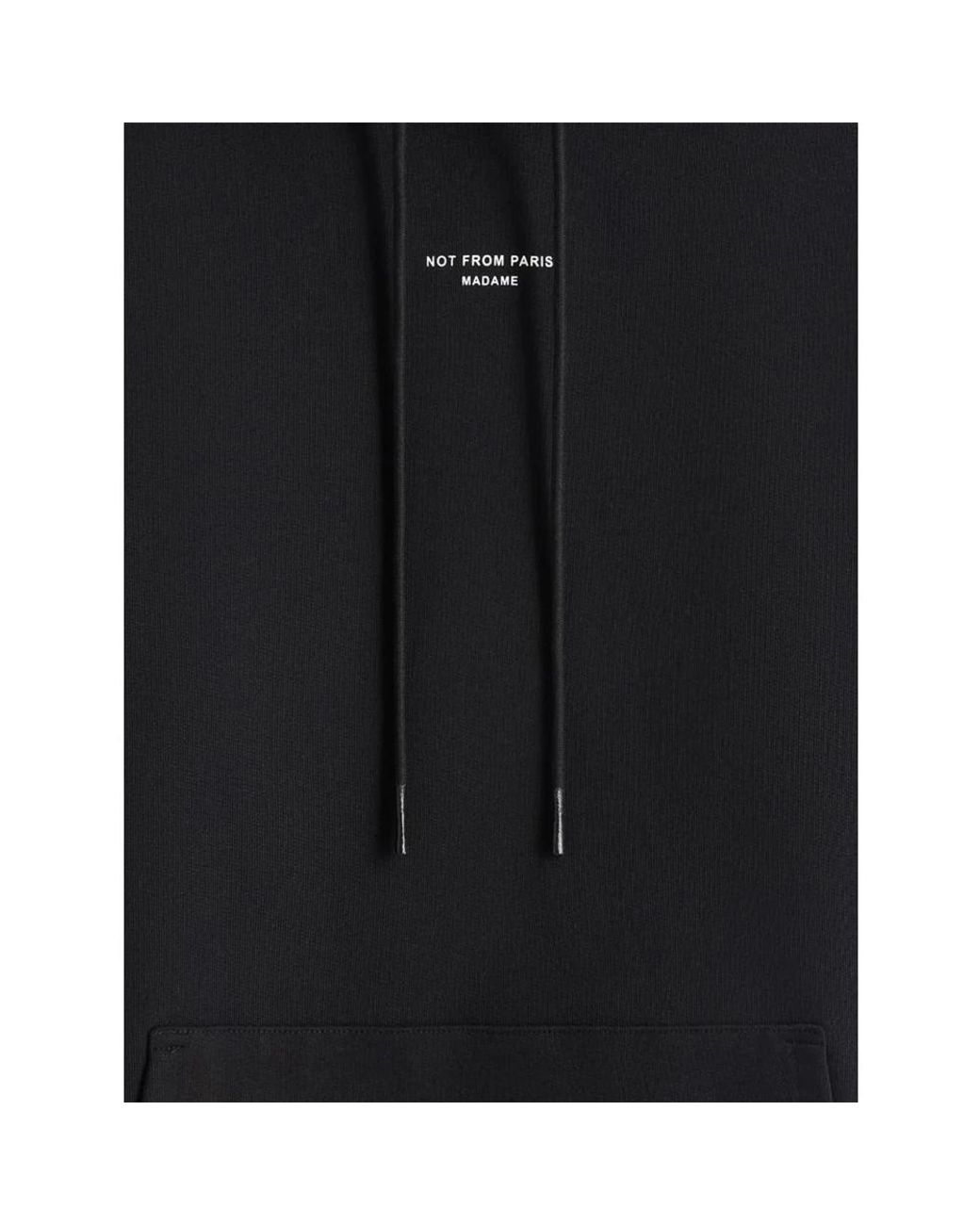 Drole de Monsieur Black Hoodies for men
