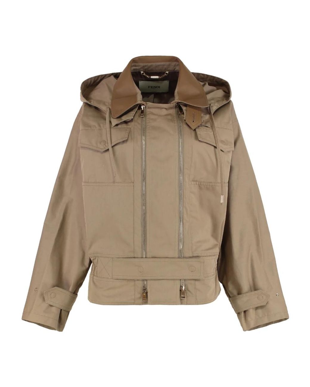 Fendi Jassen ,Katoen Cotton Blouson in het Green