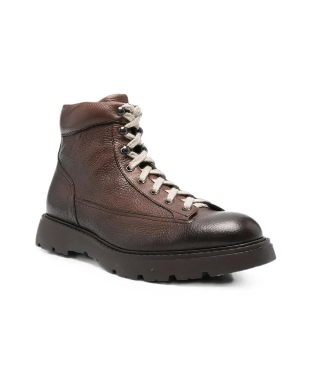 Doucal's Brown Lace-Up Boots for men