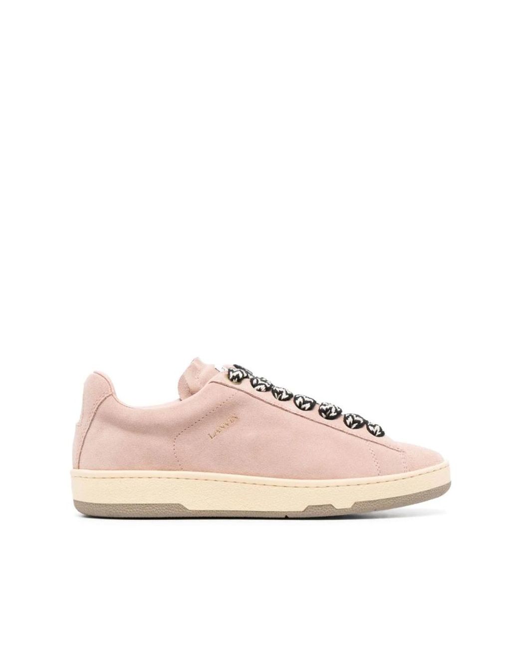 Lanvin Pink E Lite Curb Wildleder Sneakers