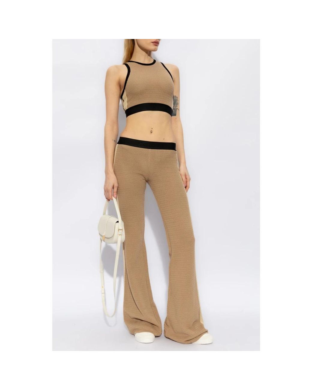 Palm Angels Natural Sleeveless Tops