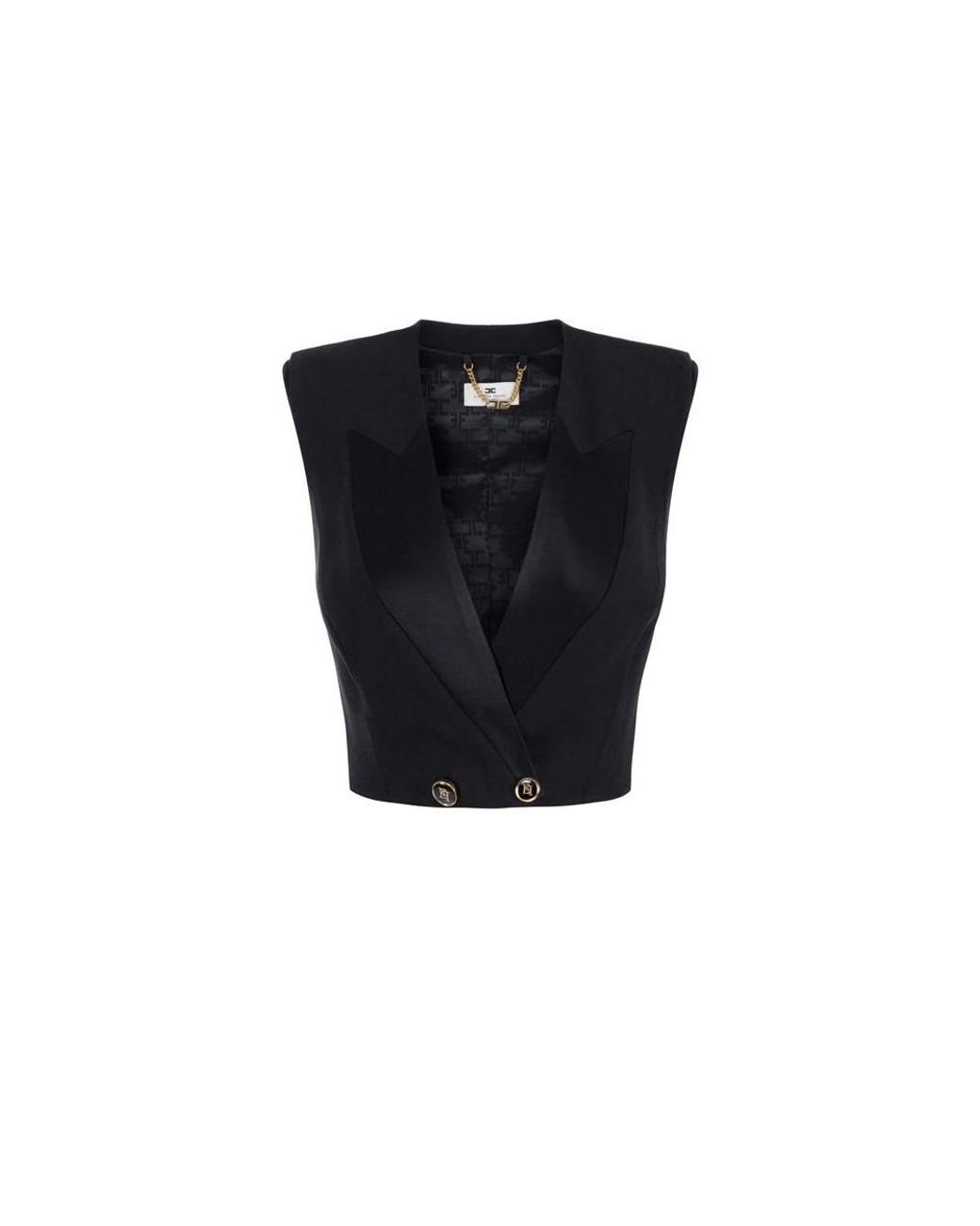 Elisabetta Franchi Black Waistcoats