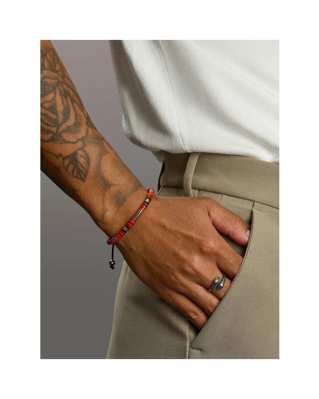 Bracelets Nialaya pour homme en coloris Red