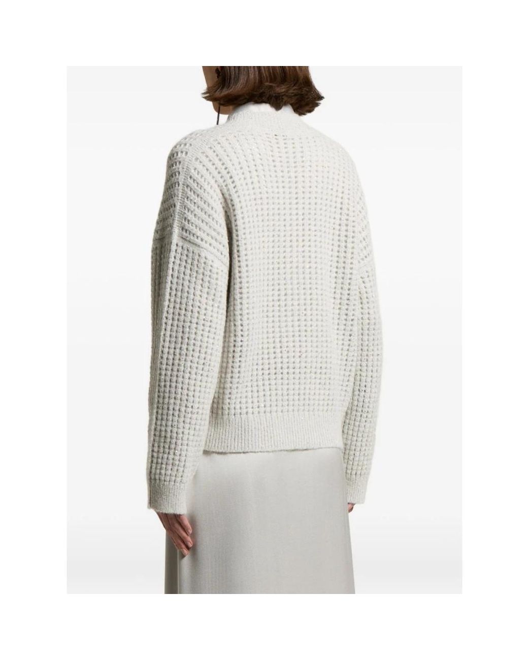 Peserico Gray V-Neck Knitwear