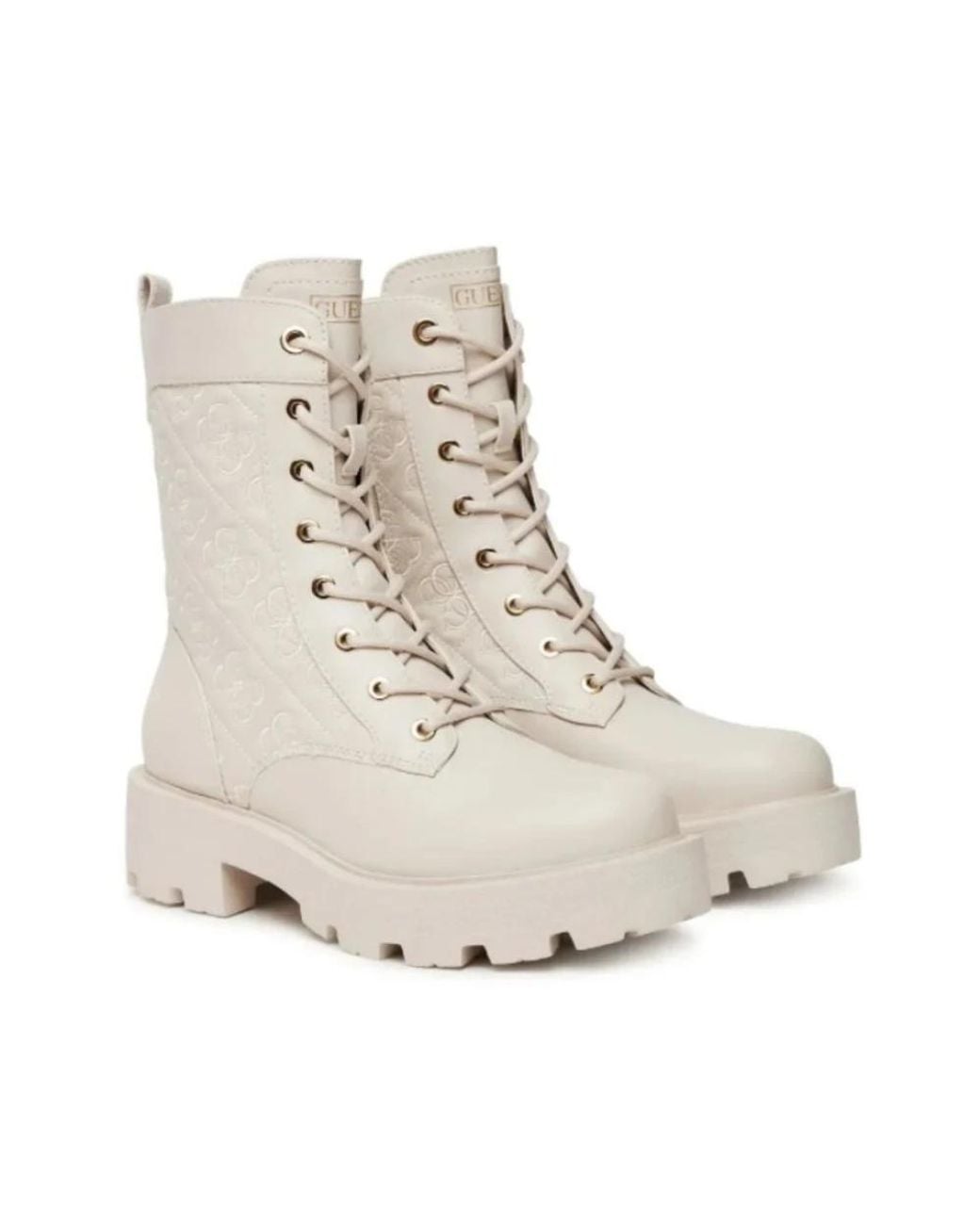 Guess Natural Lace-Up Boots