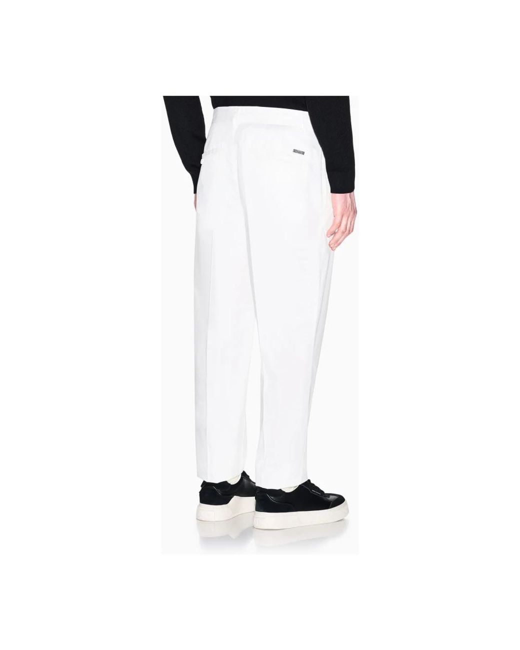 ARMANI EXCHANGE White Straight Trousers for men