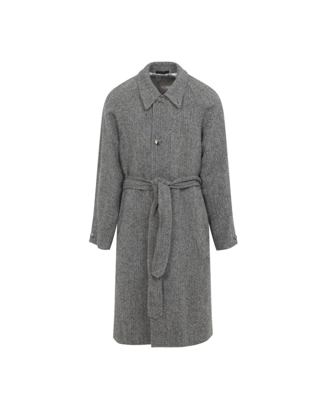 Paul Smith Gray Belted Coats for men