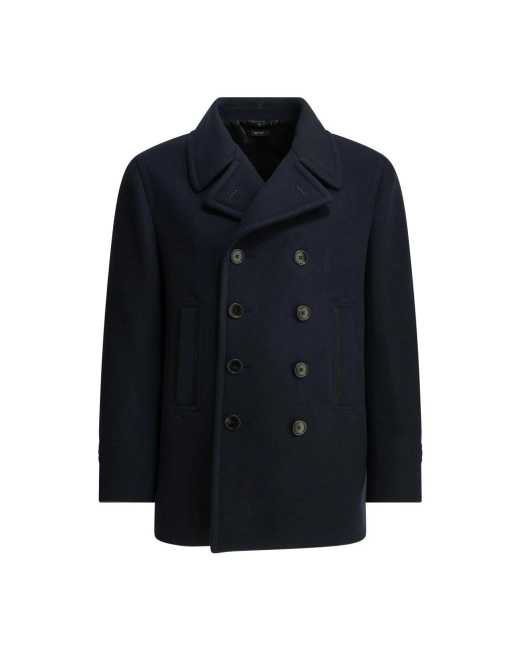 Tom Ford Blue Double-Breasted Coats for men