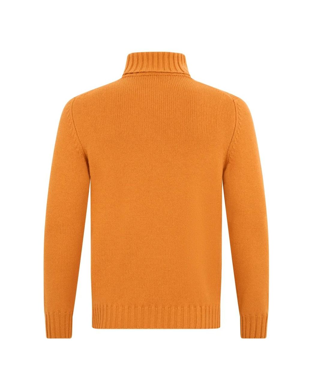 Fedeli Orange Turtlenecks for men