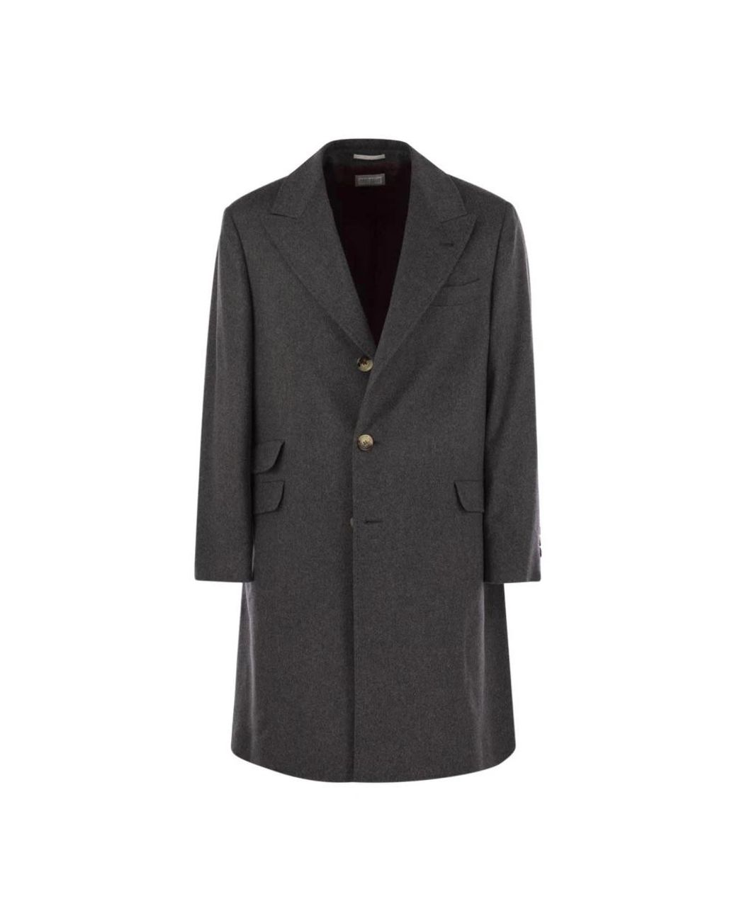 Brunello Cucinelli Black Single-Breasted Coats for men