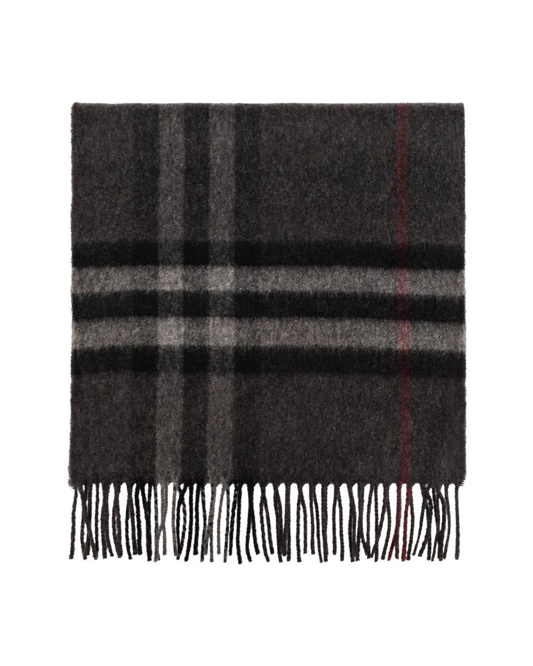 Burberry Accessoires ,Zwart ,Geruite Cashmere Sjaal in het Black