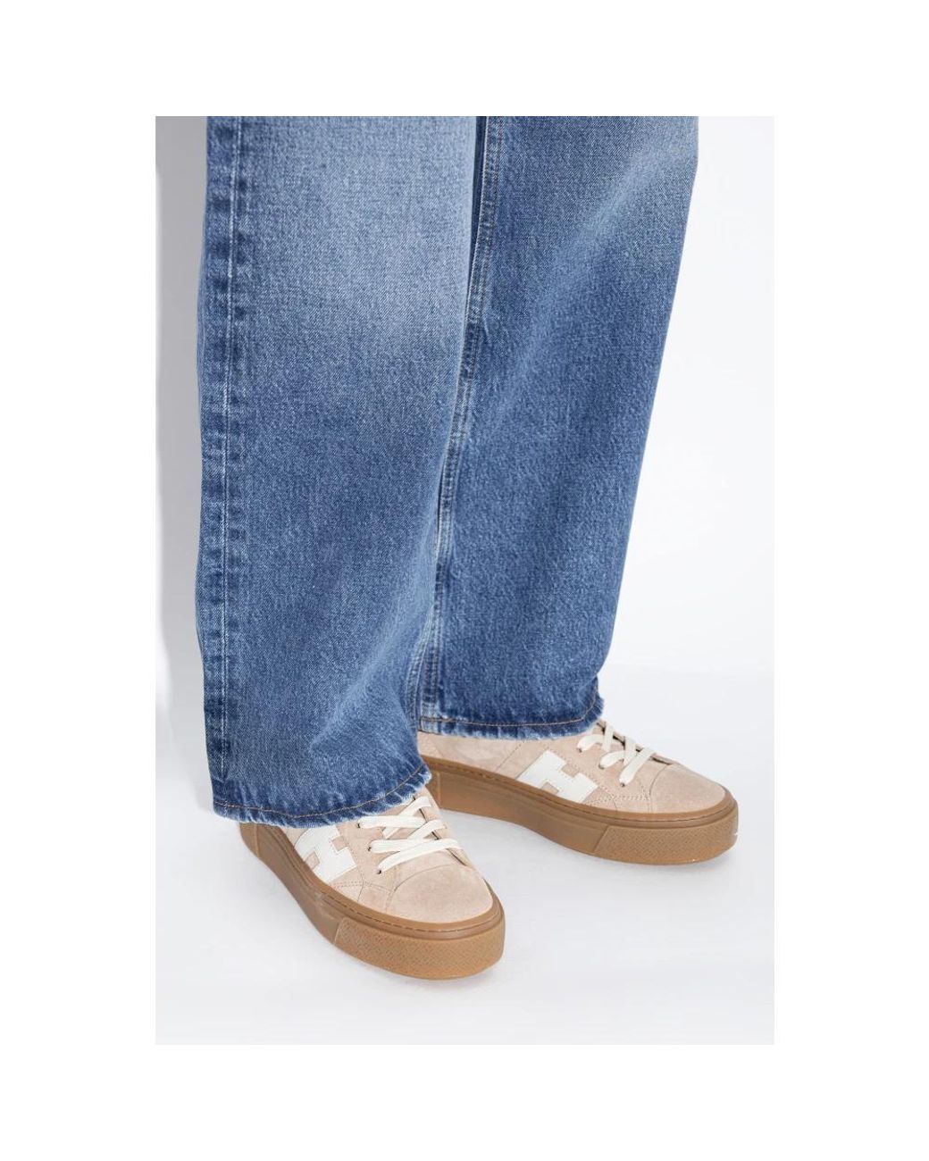 Hogan Brown Leather Sports Shoes
