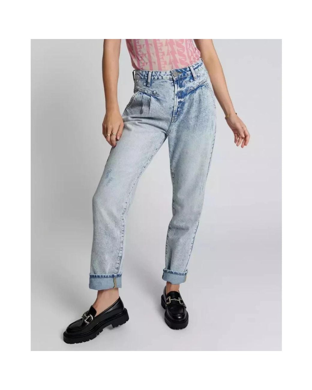 One Teaspoon Blue Straight Fit Jeans
