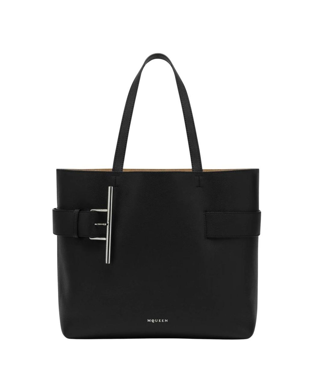McQueen Black Shopping Bags