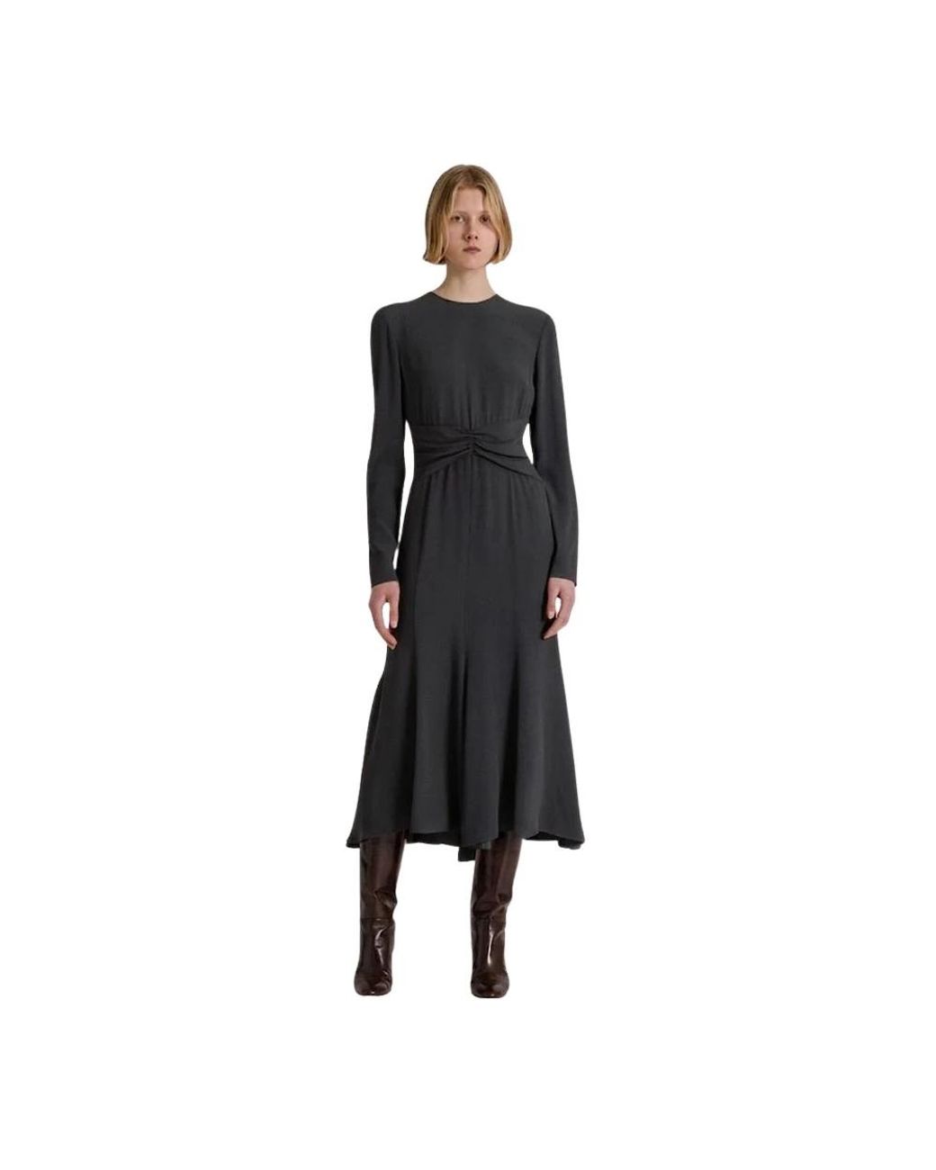 Alberta Ferretti Black Midi Dresses