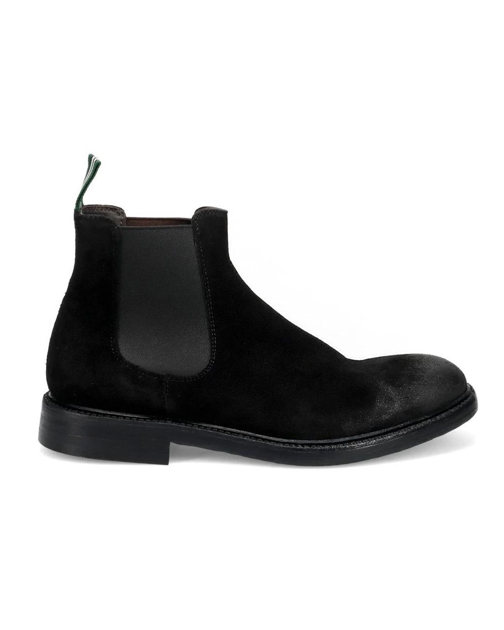 Green George Black Chelsea Boots for men