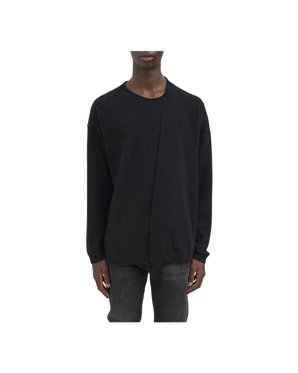 Isabel Benenato Black Round-Neck Knitwear for men