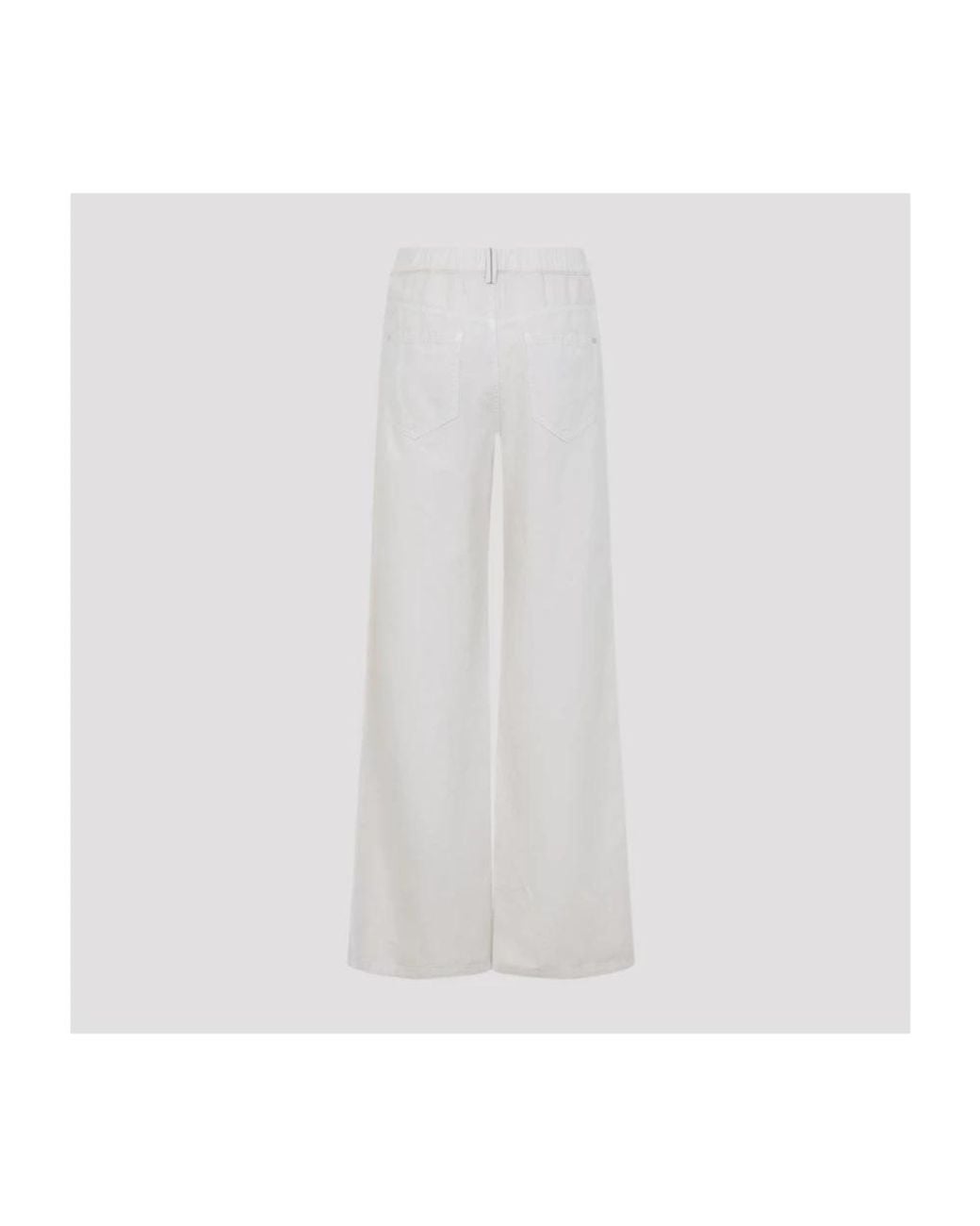 Brunello Cucinelli White Wide Jeans