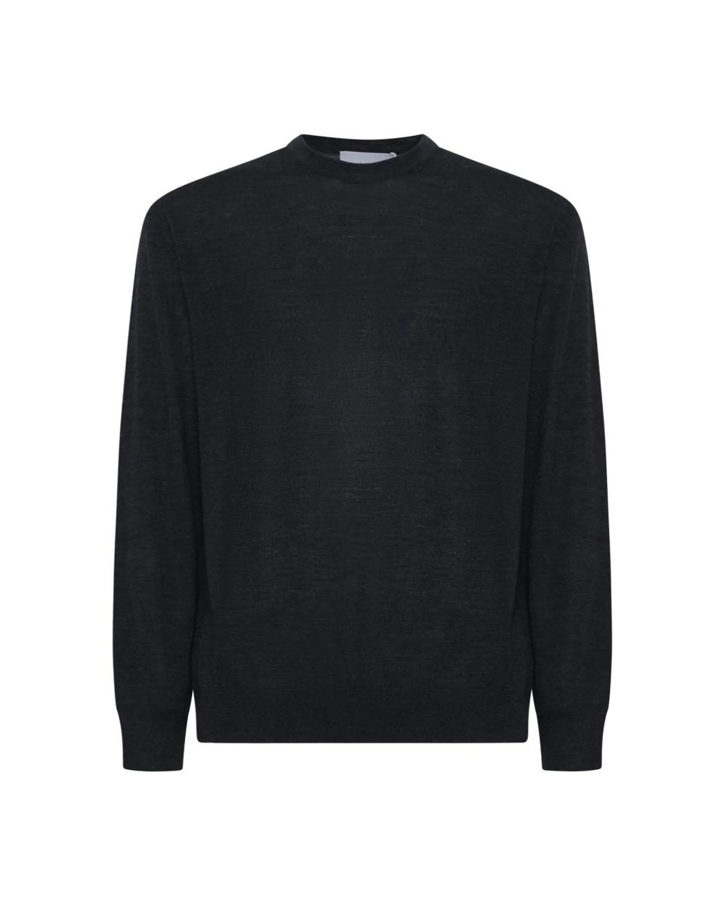 D4.0 Black Round-Neck Knitwear for men