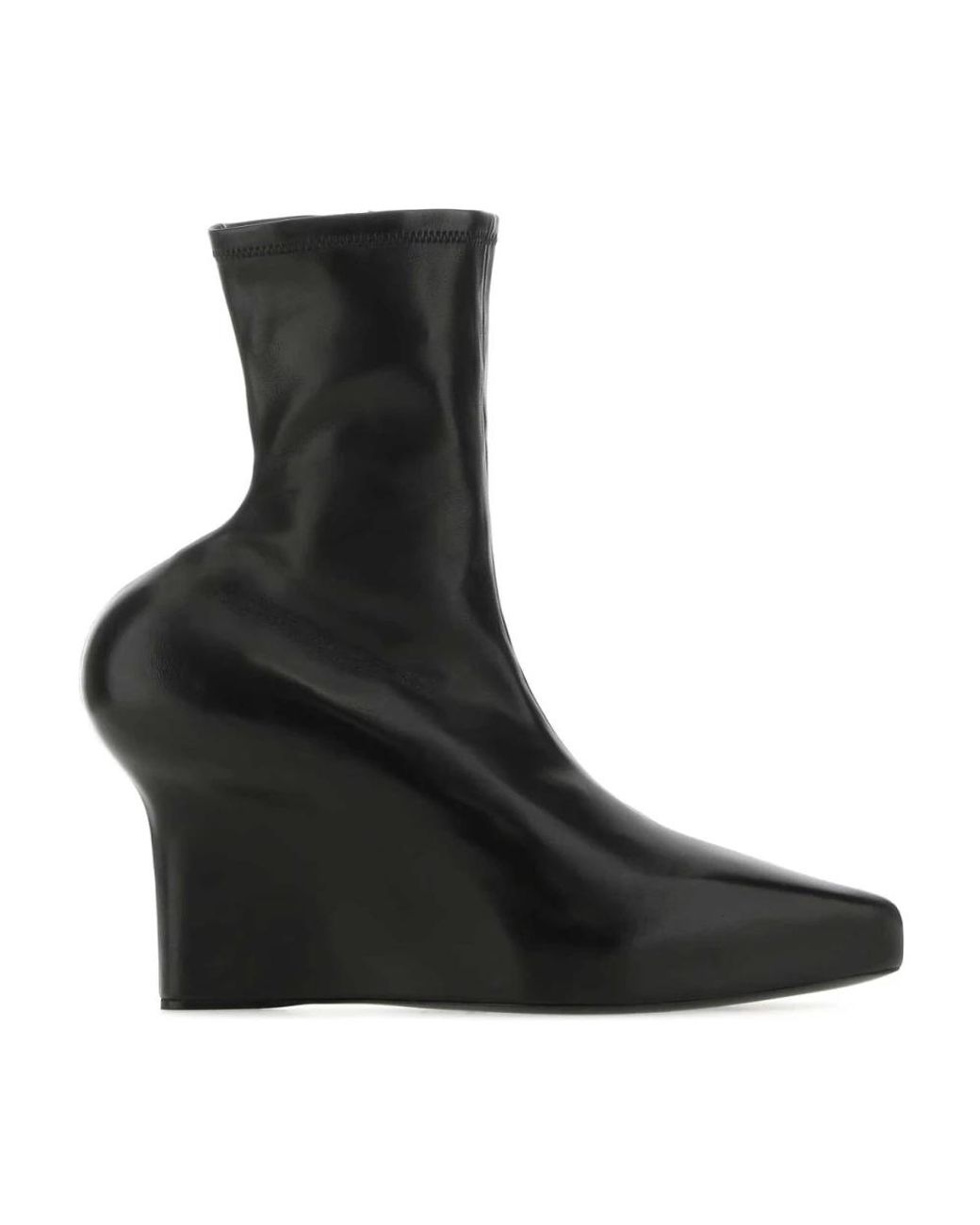 Givenchy Schoenen ,Zwart ,Leer Show Stretch Wedge Ankle Boot 80Mm in het Black