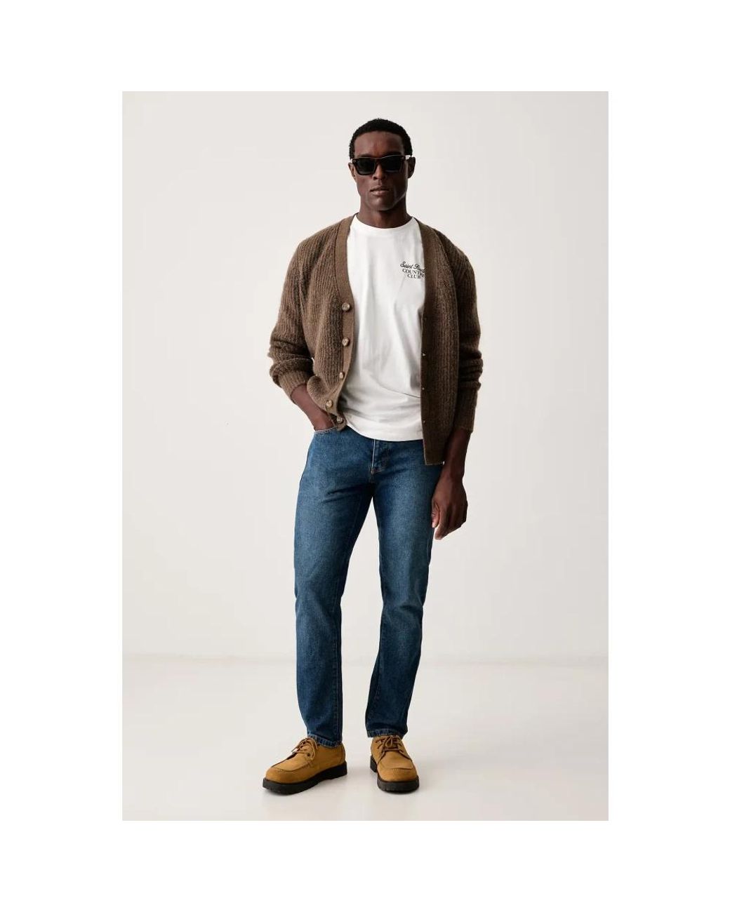 Cardigans Guess de hombre de color Brown