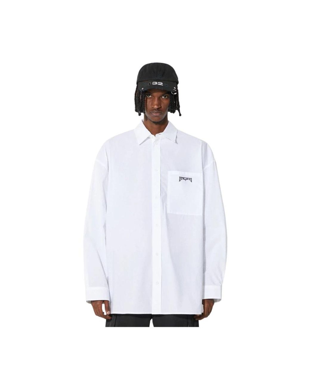 032c Casual Hemden in het White voor heren