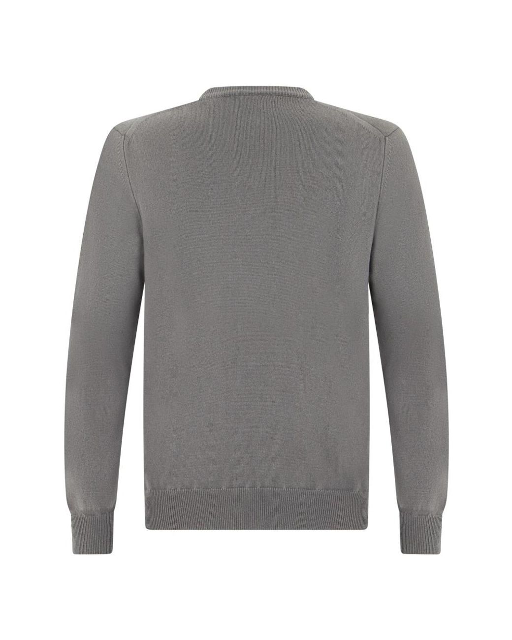 Fedeli Gray V-Neck Knitwear for men