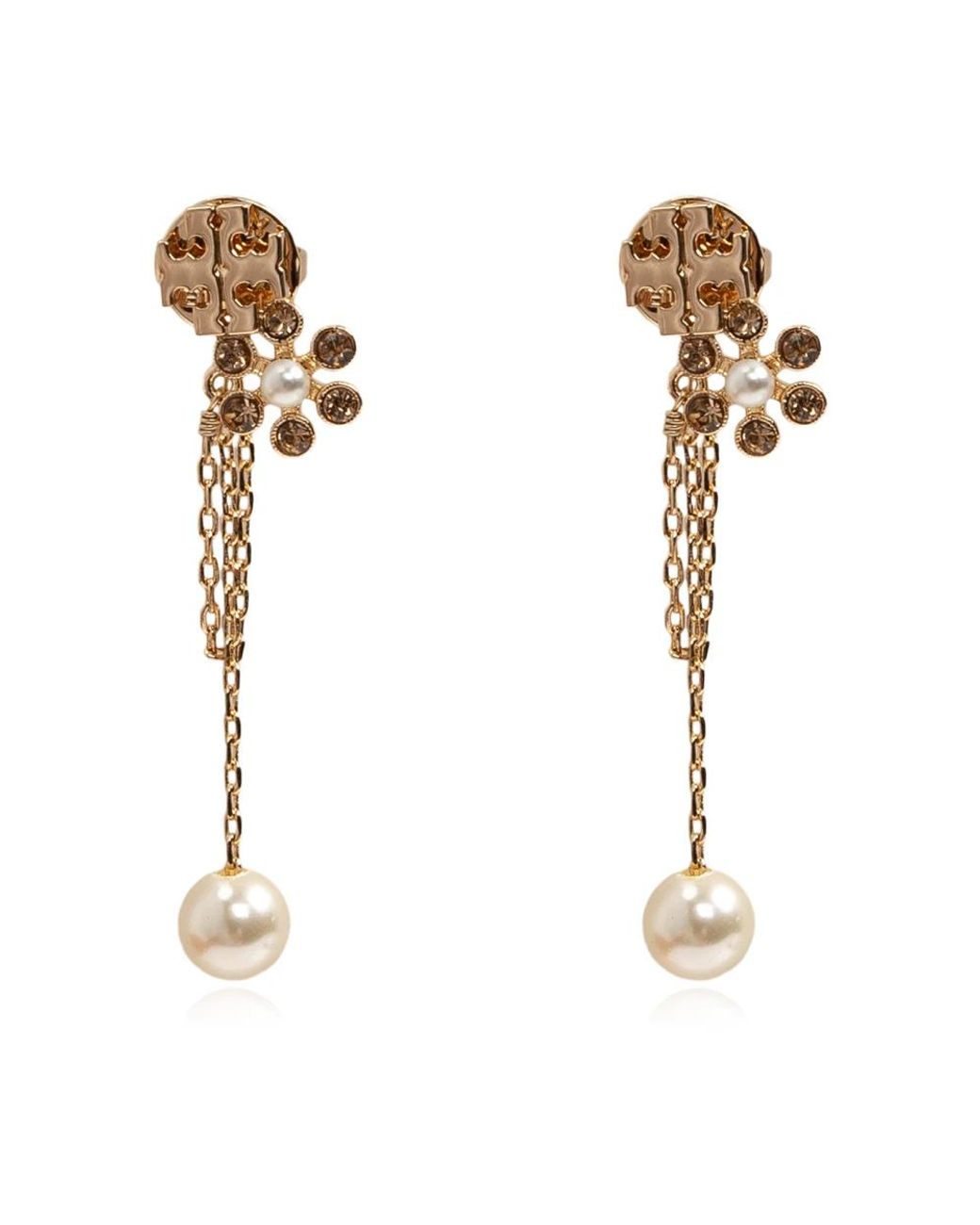 Earrings di Tory Burch in Metallic